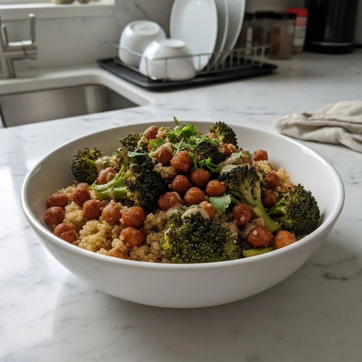 Crispy Quinoa Chickpea Bowls: My Weeknight Revelation