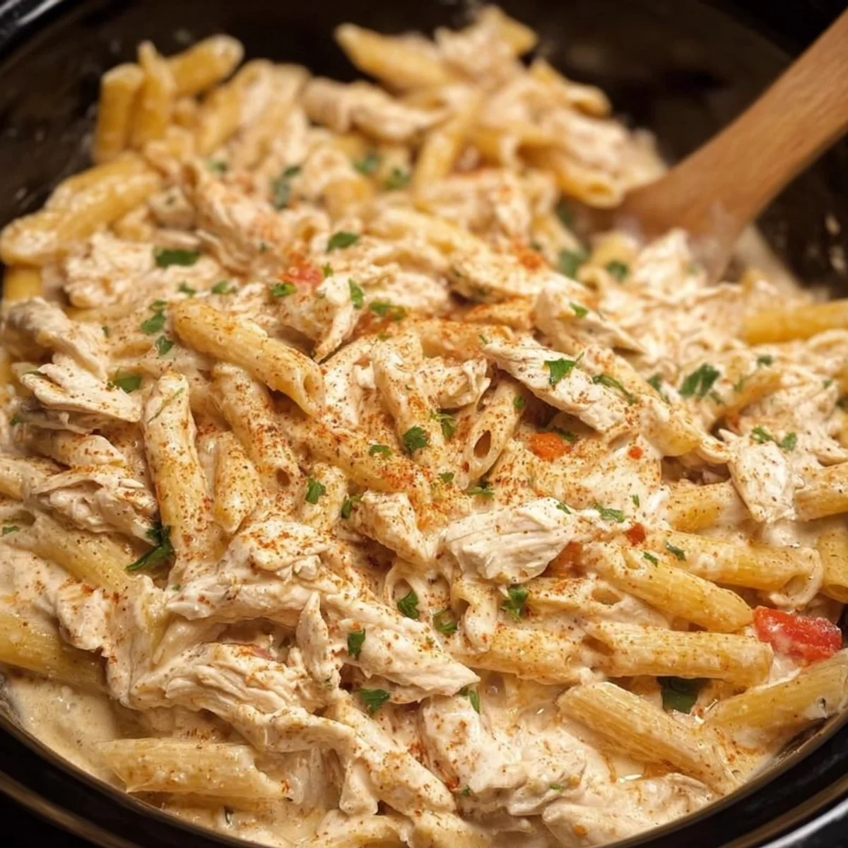 Crock Pot Creamy Cajun Chicken Pasta Dinner
