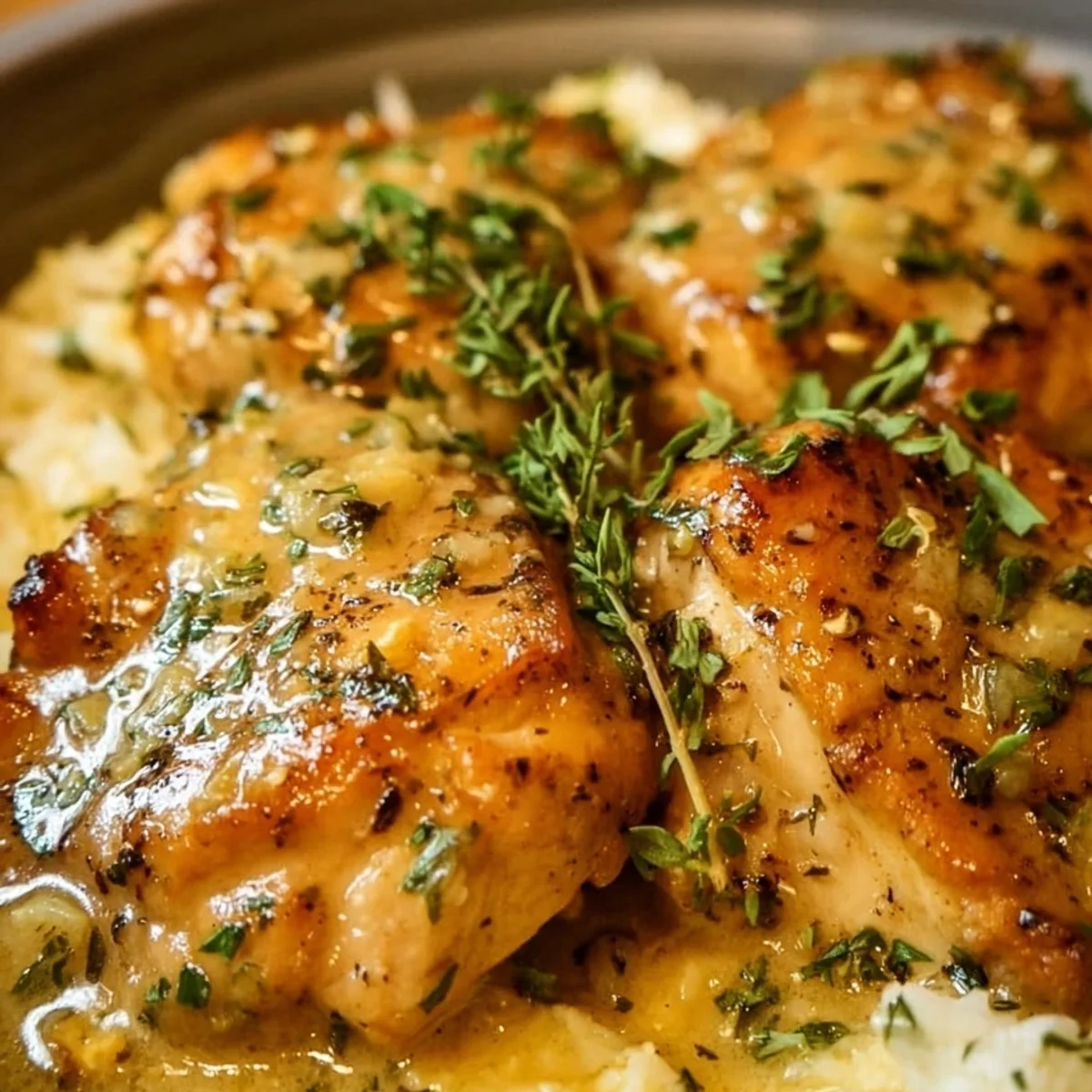 Crockpot Chicken Thighs with Creamy Gravy