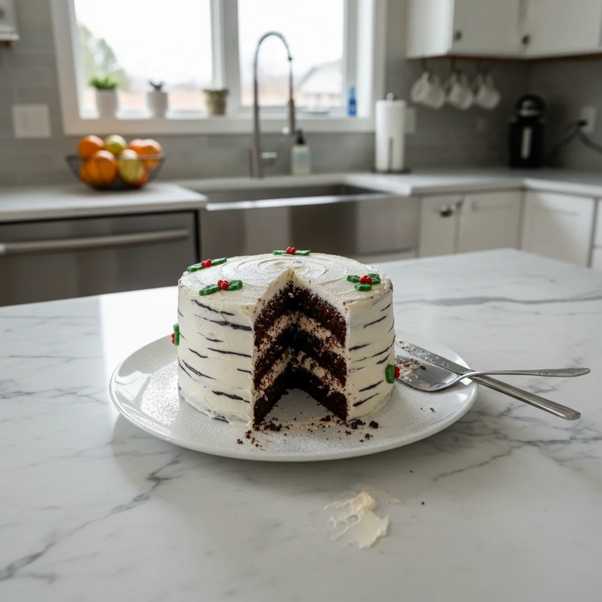 Festive Christmas Birch Cake: A Woodland Delight