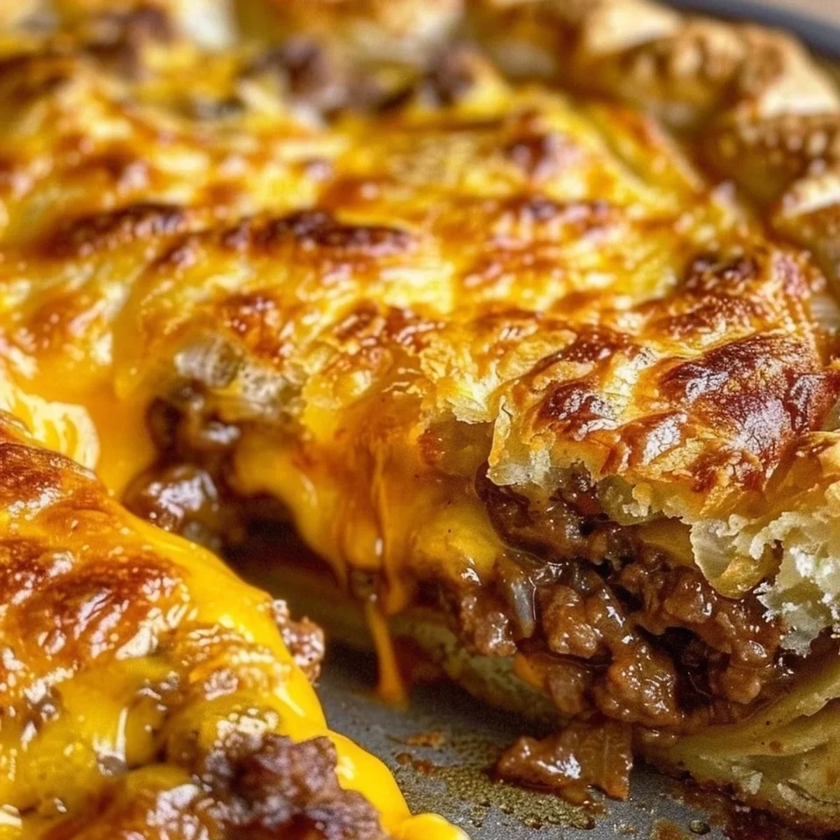 Homemade Cheeseburger Pie: Skillet Comfort Dinner