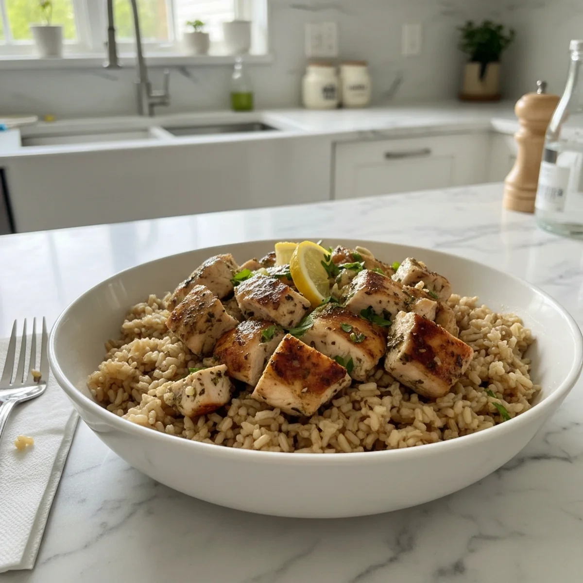 Lemon Herb Chicken Bowl: Zesty Weeknight Delight