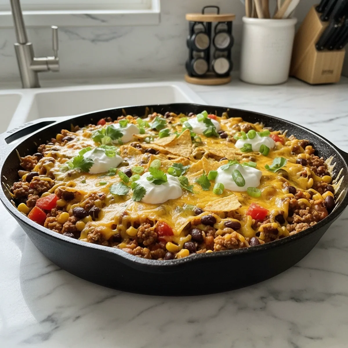 Quick Cheesy Taco Rice Skillet: My Weeknight Win