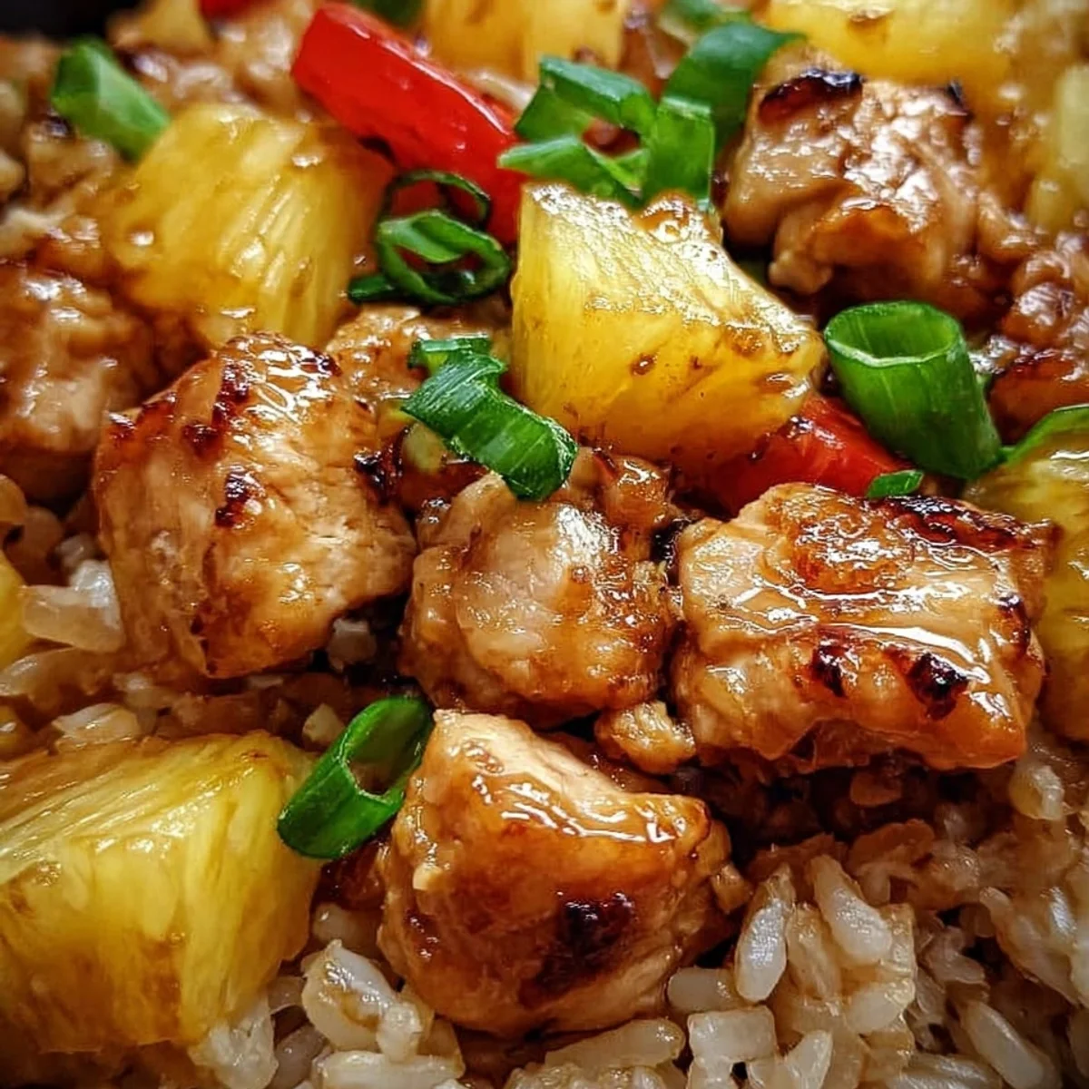Quick Pineapple Chicken and Rice Dinner