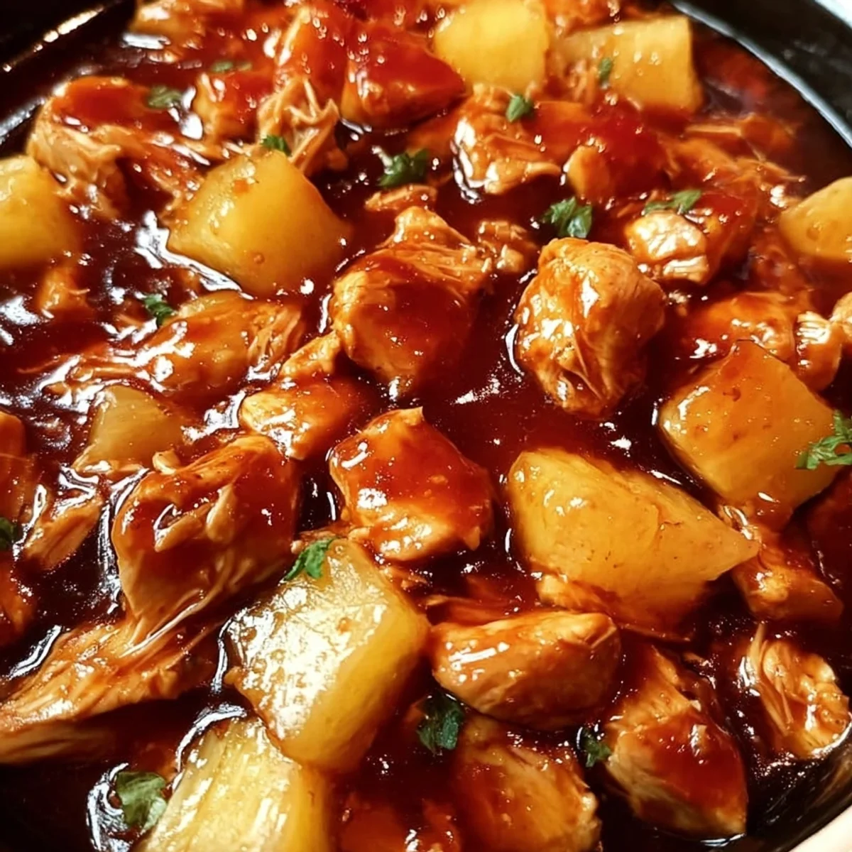 Simple Sweet Hawaiian Crockpot Chicken Dinner