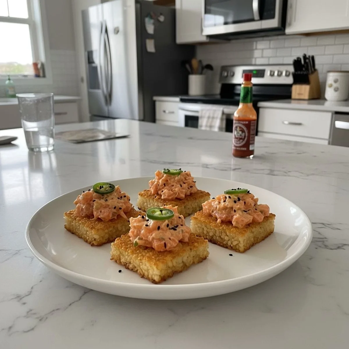 Spicy Salmon Crispy Rice: Homemade Bites