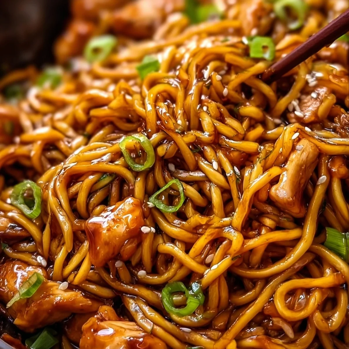 Sticky Garlic Chicken Noodles: Easy Asian Main