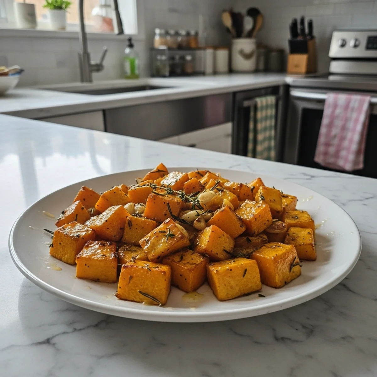 Sweet & Savory Honey Butter Butternut Squash Cubes