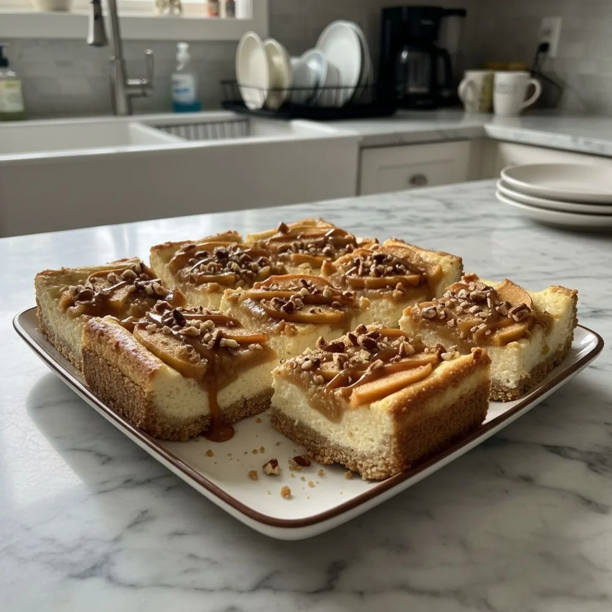 Tangy Caramel Apple Cheesecake Bars: Crisp Autumn Delight