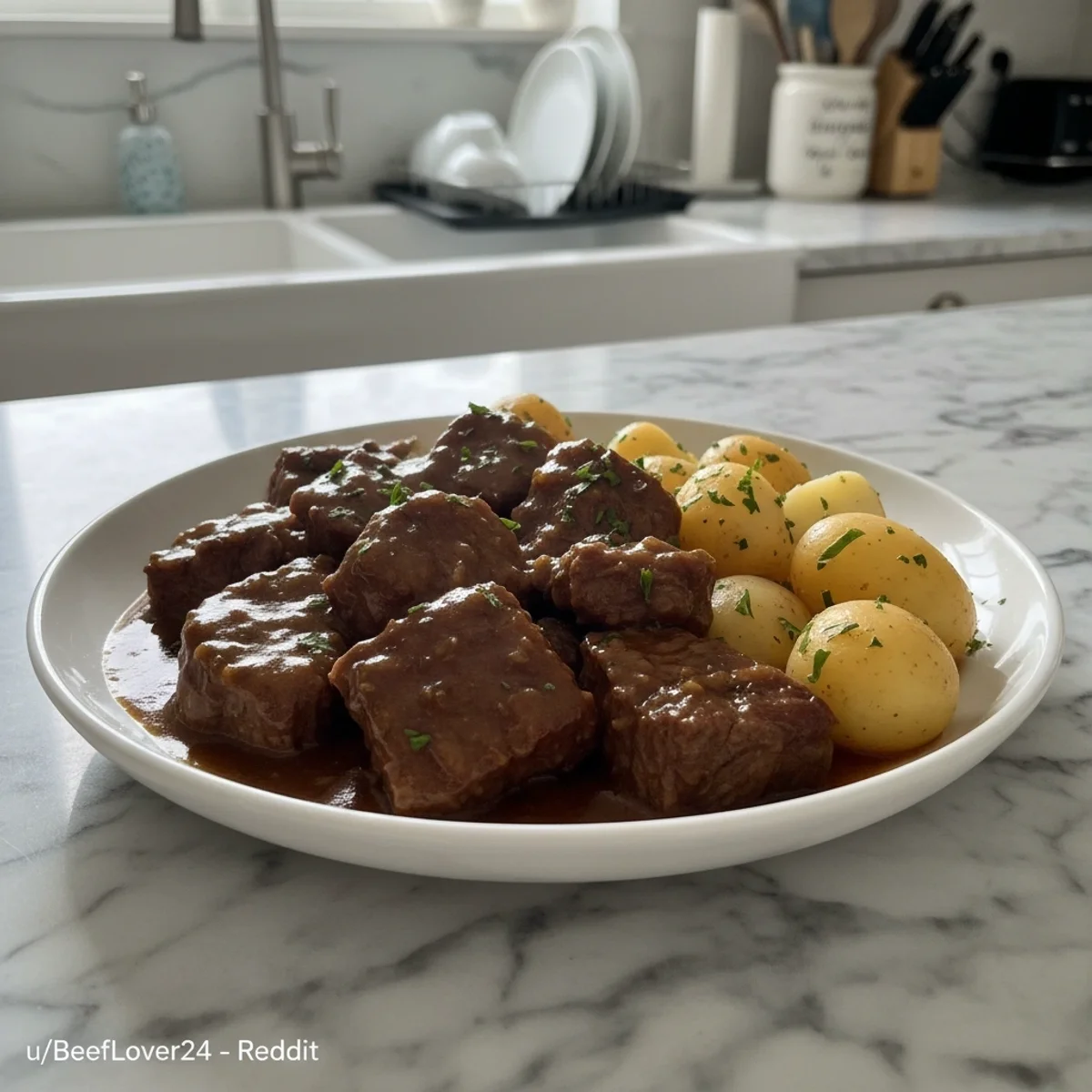 Tender Slow Cooker Beef and Gravy Dinner