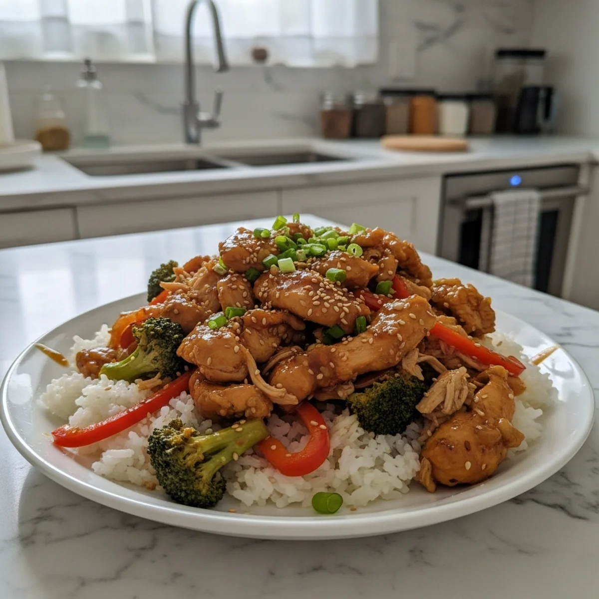 Tender Slow Cooker Honey Garlic Chicken Dinner