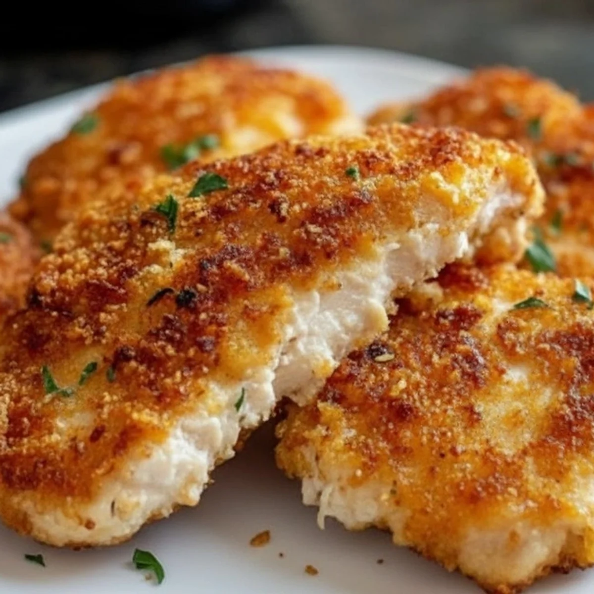 The Best Crispy Air Fryer Parmesan Crusted Chicken Ever!