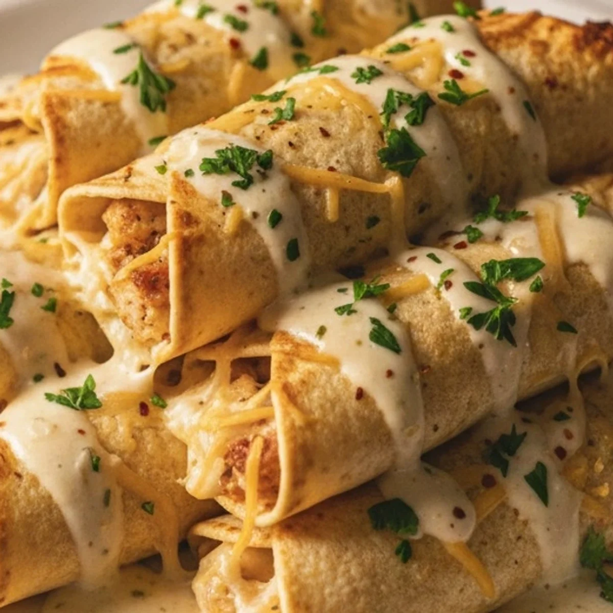 The Ultimate Cheesy Garlic Chicken Wraps – Creamy Bliss