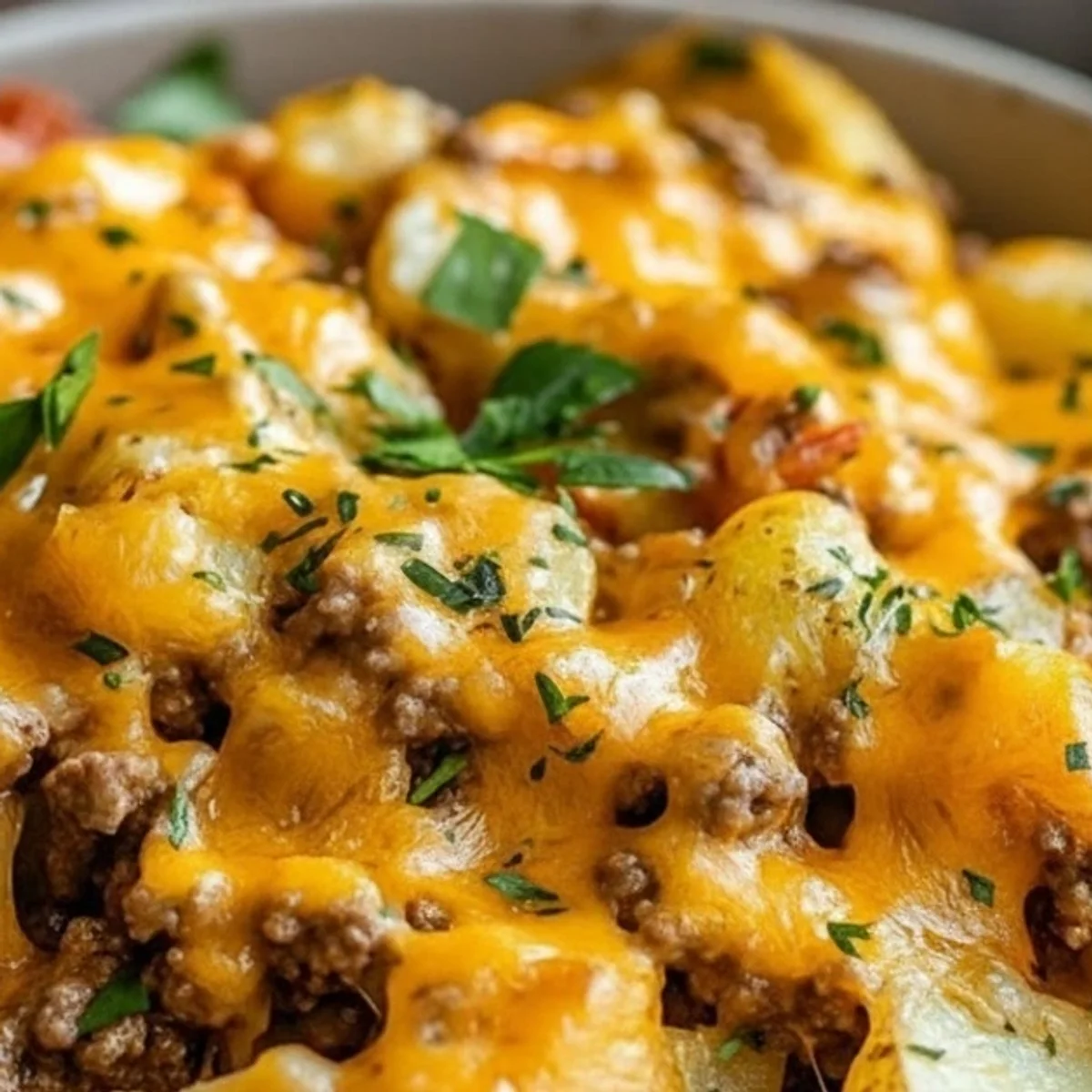 The Ultimate Cheesy Ground Beef & Potato Casserole: One-Pan Comfort!