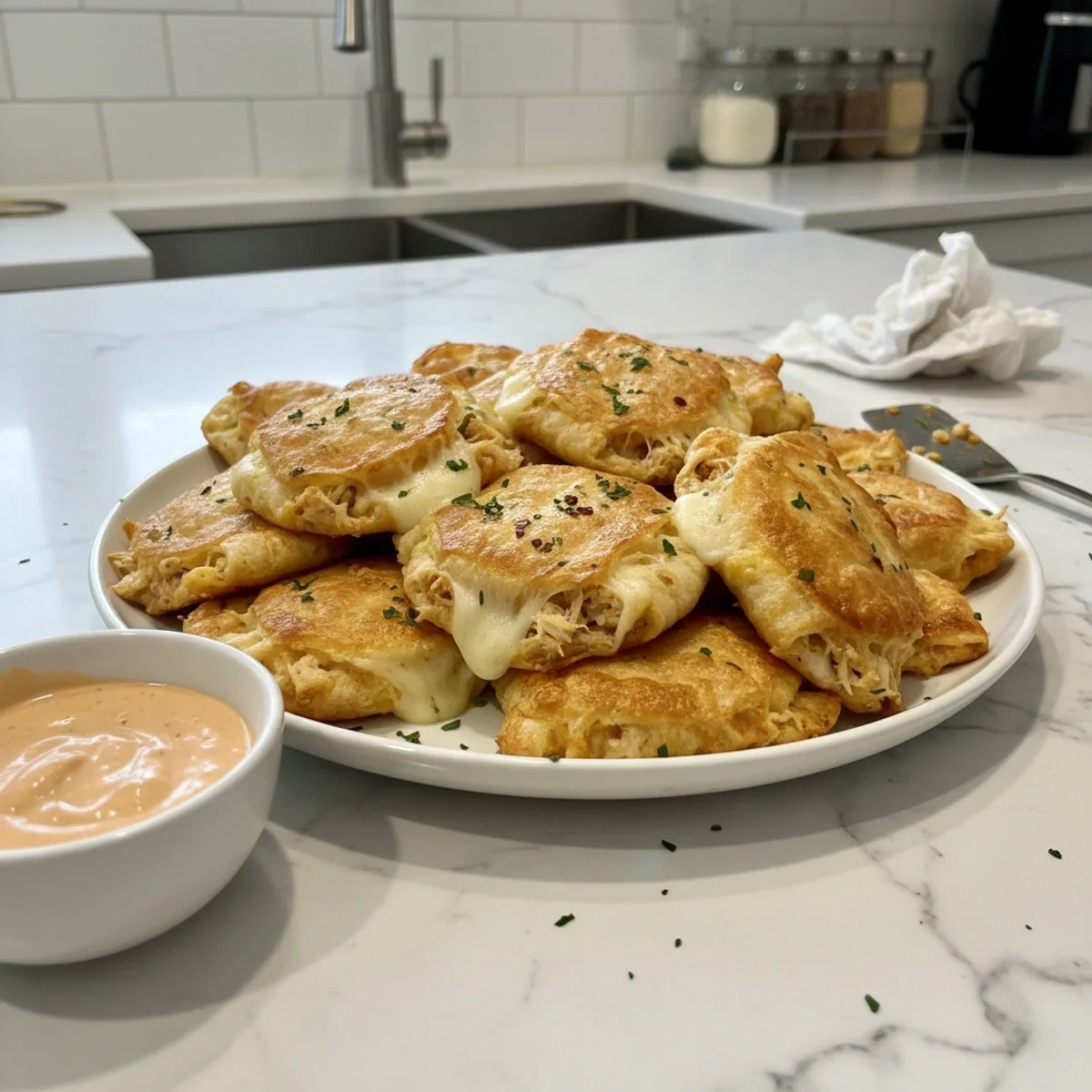 The Ultimate Crunchy Crispy Air Fryer Chicken & Mozzarella Wraps